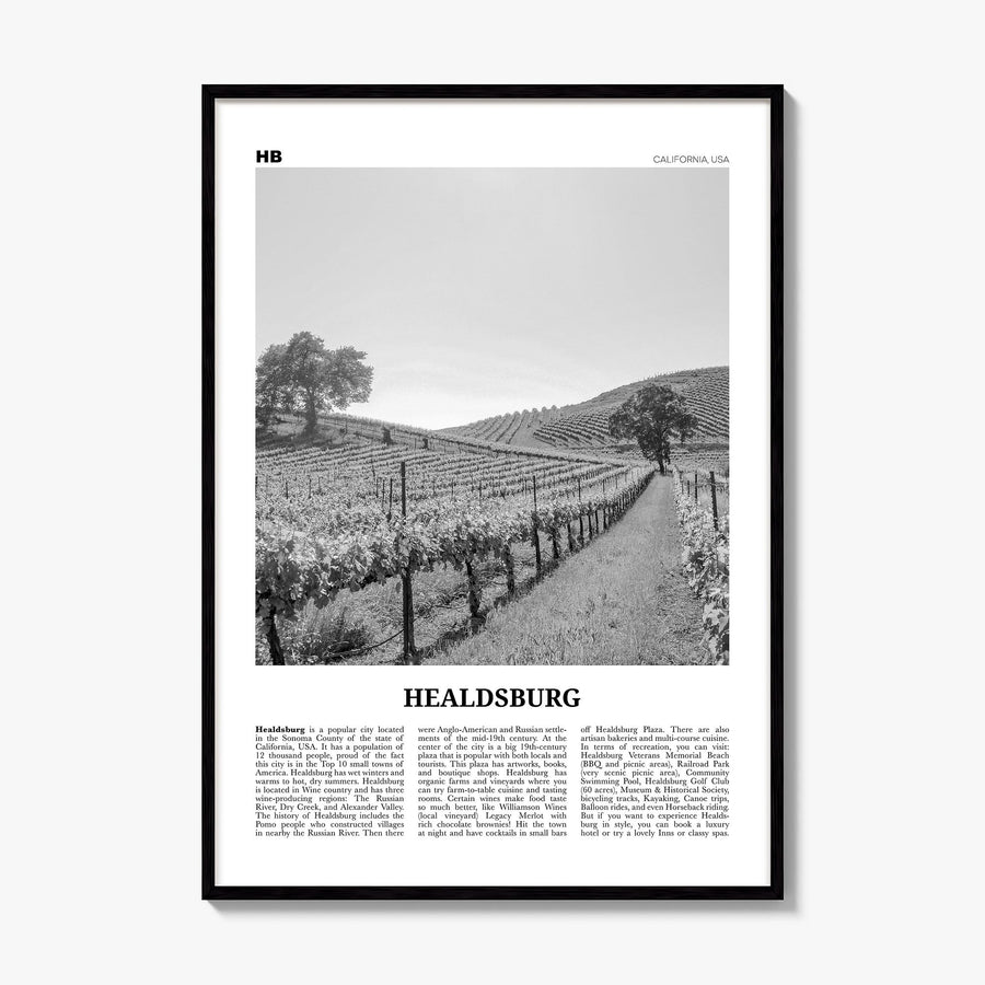 Healdsburg Newspaper Poster, framed poster mockup