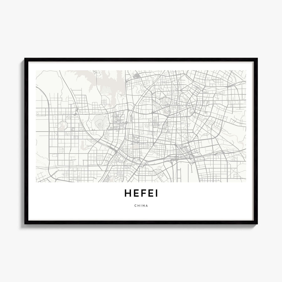 Hefei Map Poster, framed poster mockup