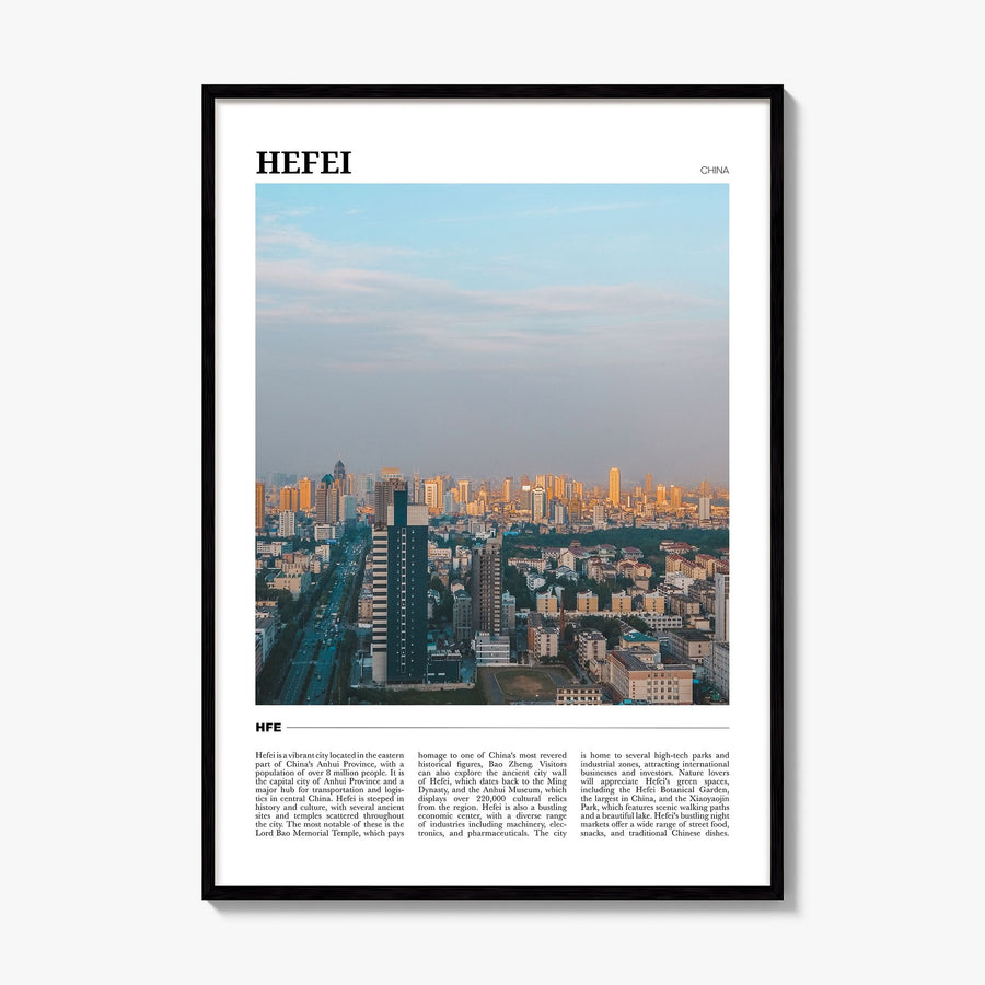 Hefei Travel Poster, framed poster mockup
