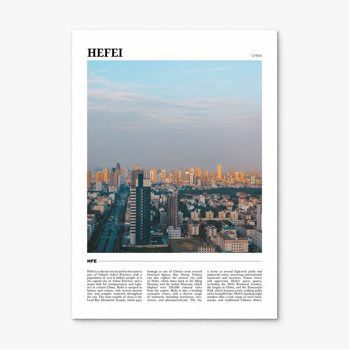 Hefei Travel Poster, print only (unframed)
