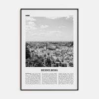 Heidelberg Poster None / 8x12 in Nbourhood Travel B&W Poster