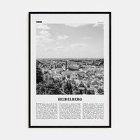 Heidelberg Poster Black Wood / 8x12 in Nbourhood Travel B&W Poster