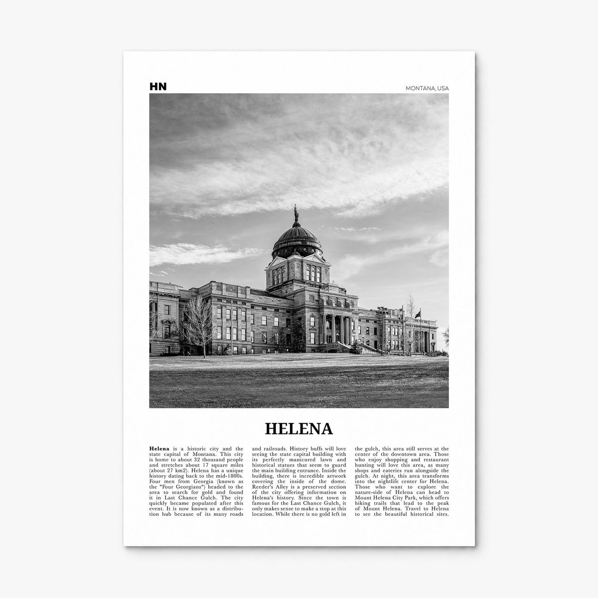 Helena Newspaper No 1 Poster, print only (unframed)