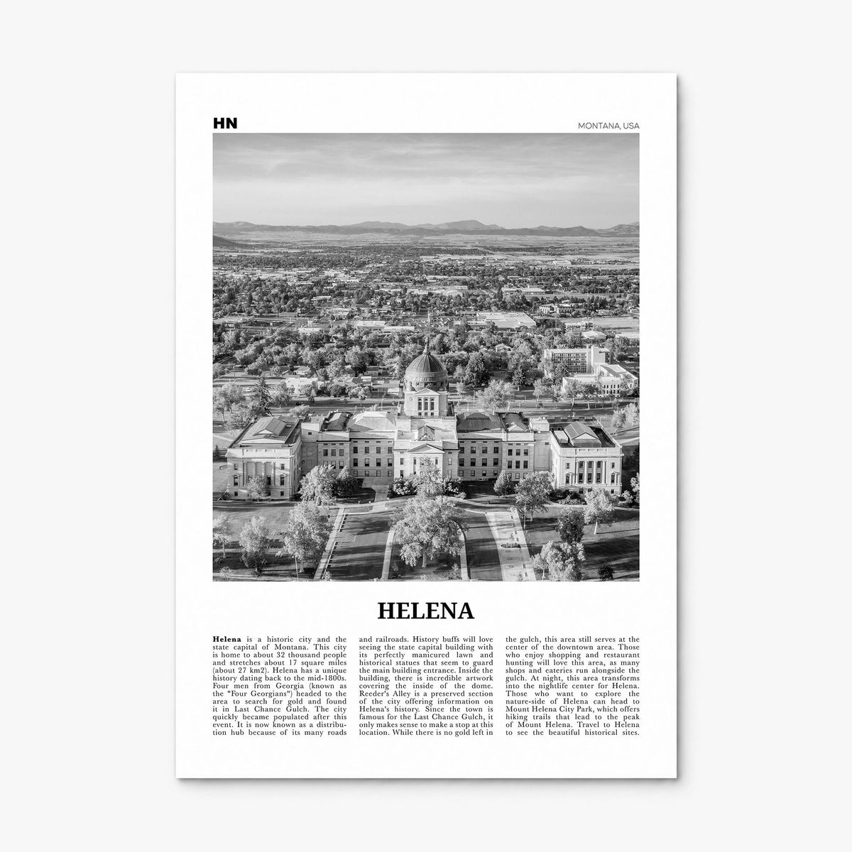 Helena Newspaper No 2 Poster, print only (unframed)