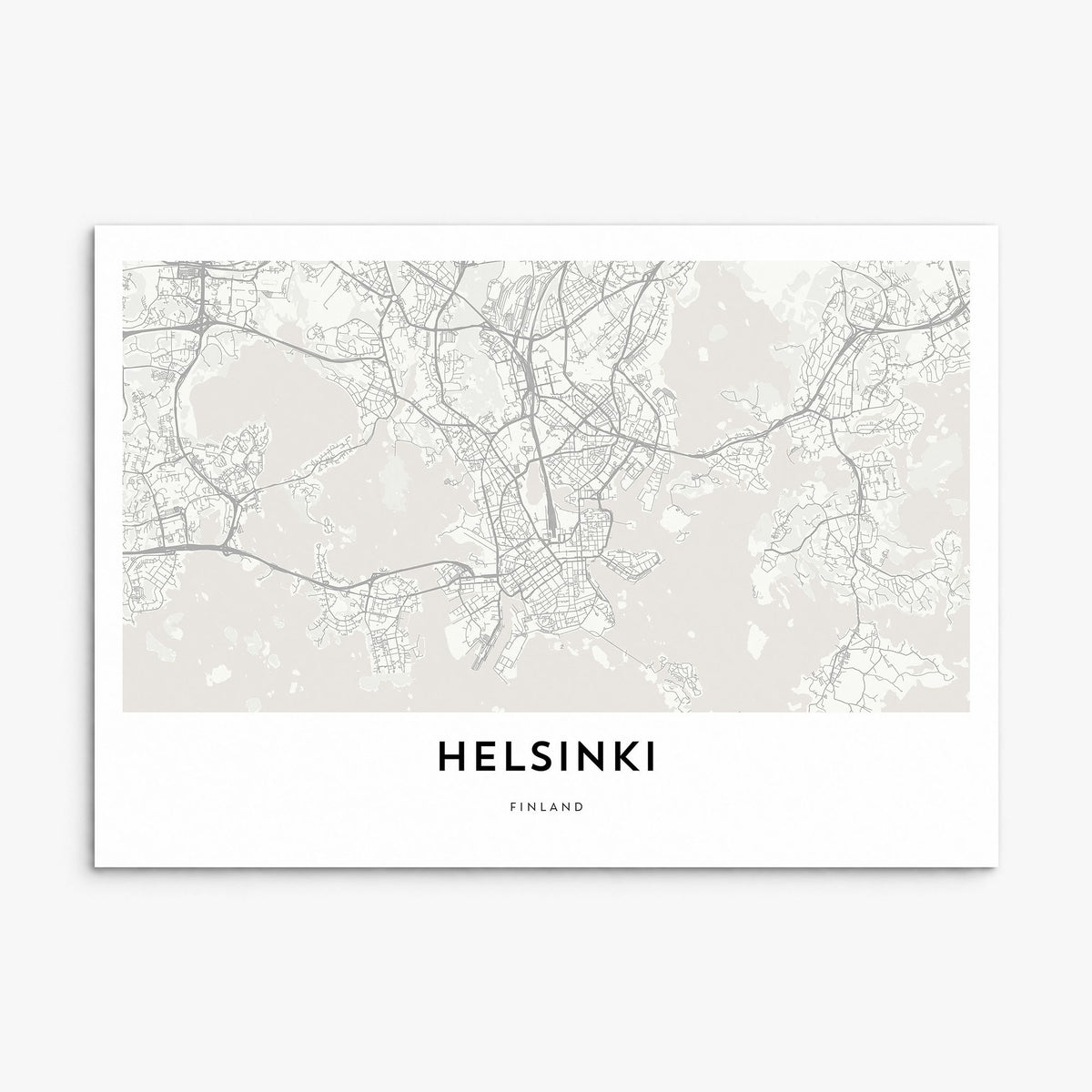 Helsinki Map Poster, print only (unframed)