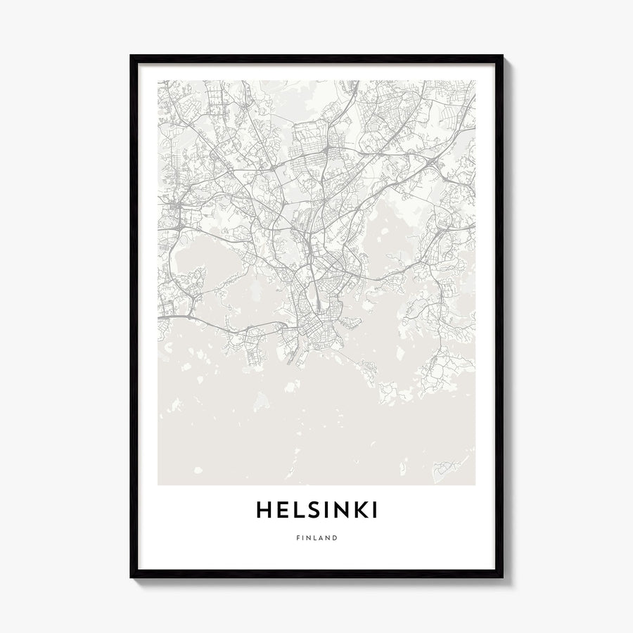 Helsinki Map Poster, framed poster mockup