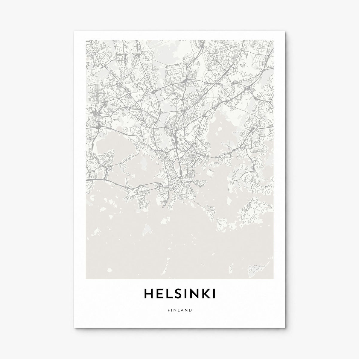 Helsinki Map Poster, print only (unframed)