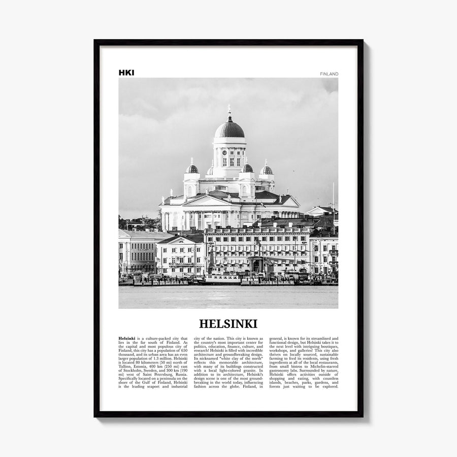 Helsinki Newspaper Poster, framed poster mockup