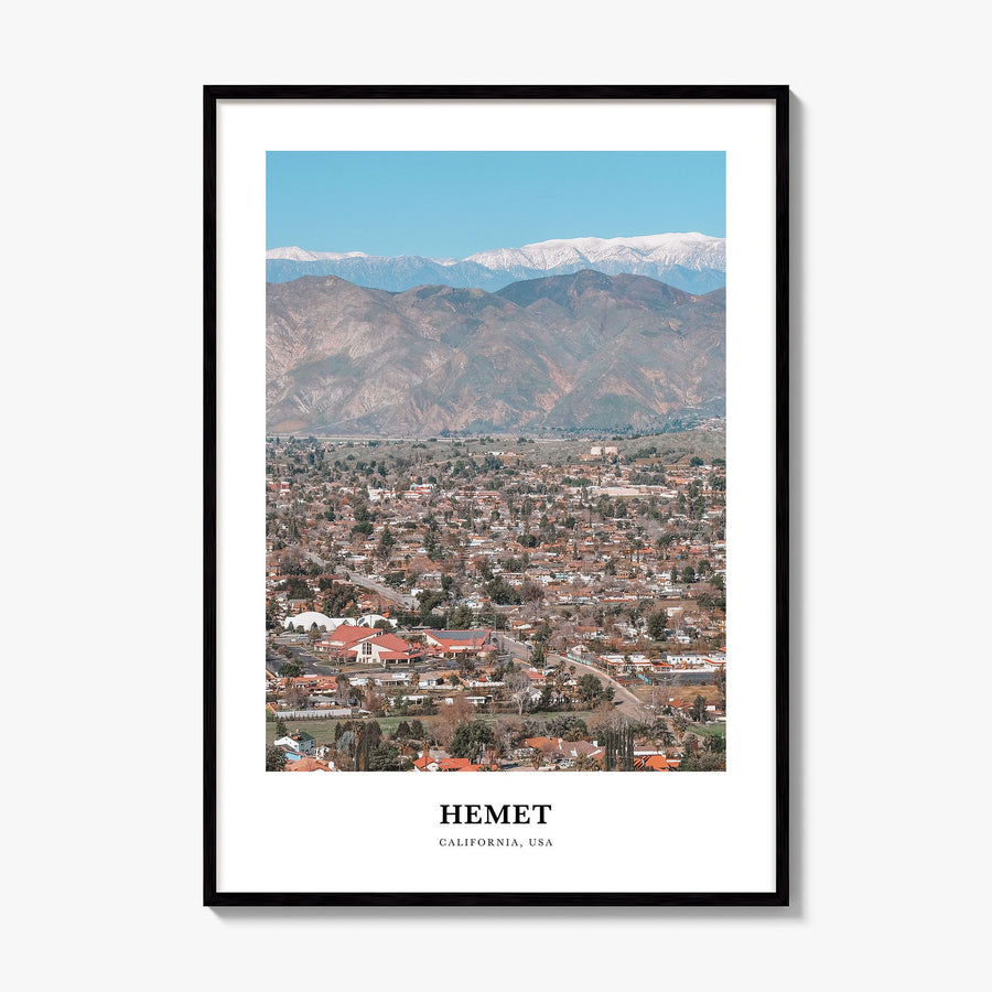 Hemet Classic Poster, framed poster mockup