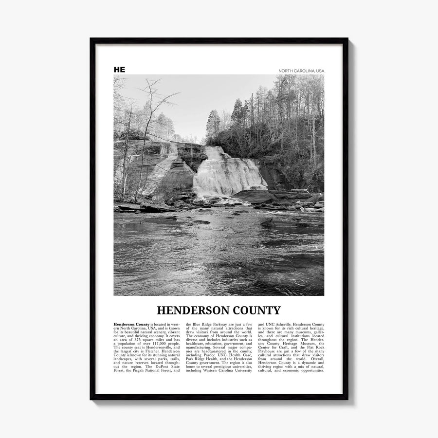 Henderson County, North Carolina Newspaper Poster, framed poster mockup