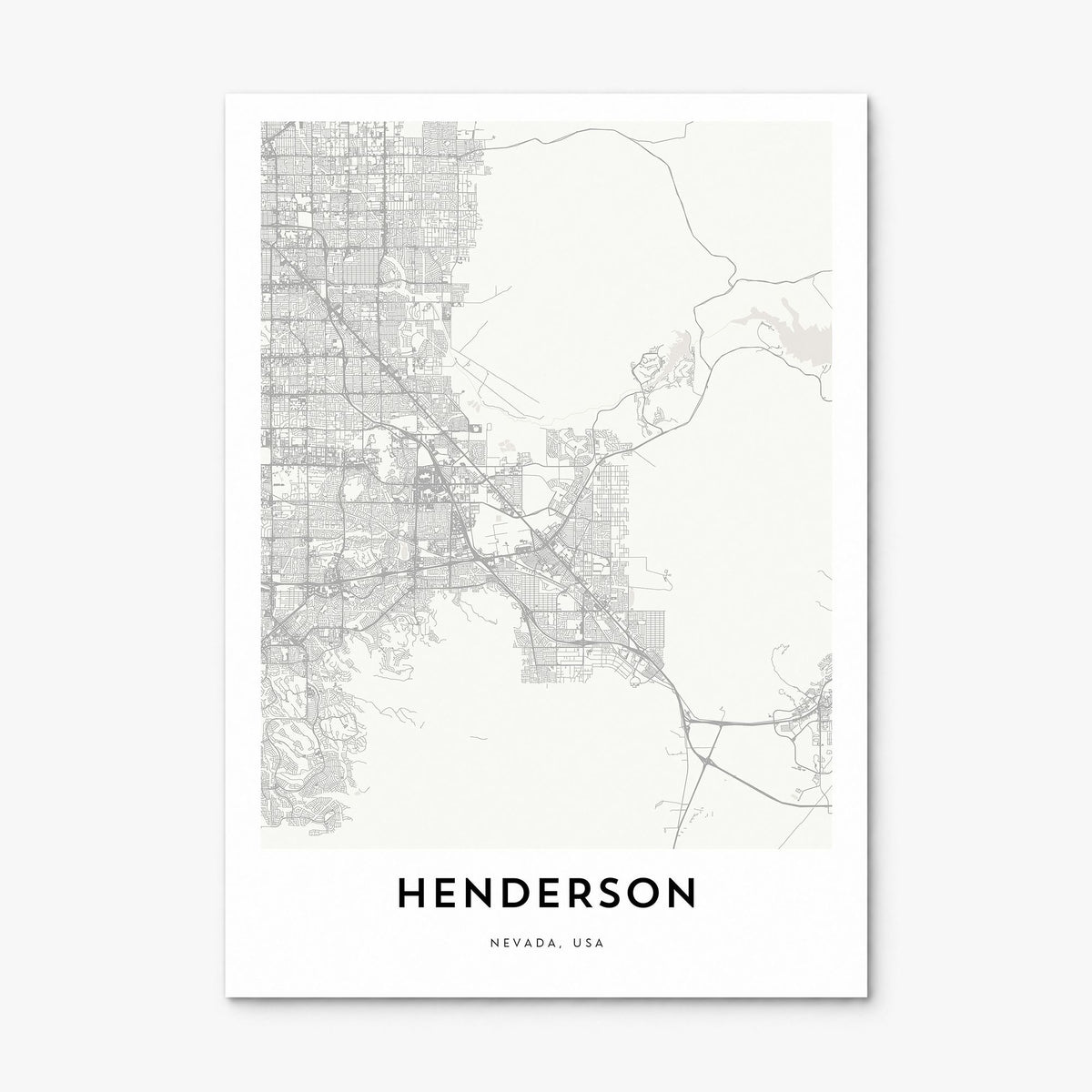 Henderson, Nevada Map Poster, print only (unframed)