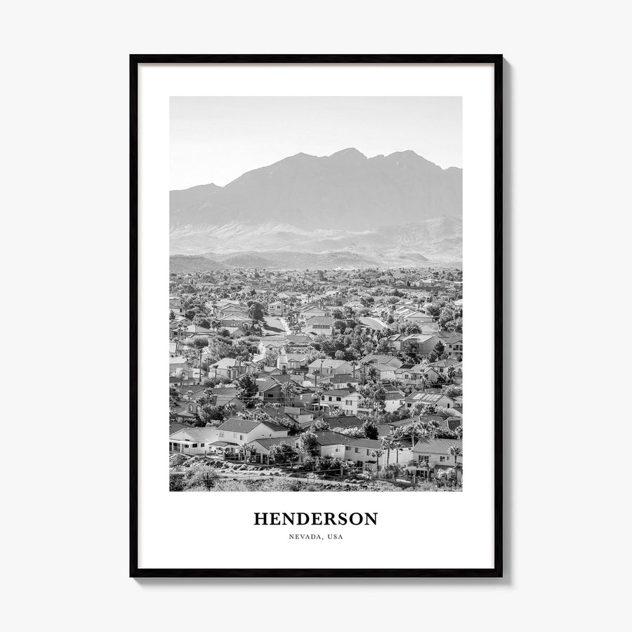 Henderson, Nevada Classic Poster, framed poster mockup