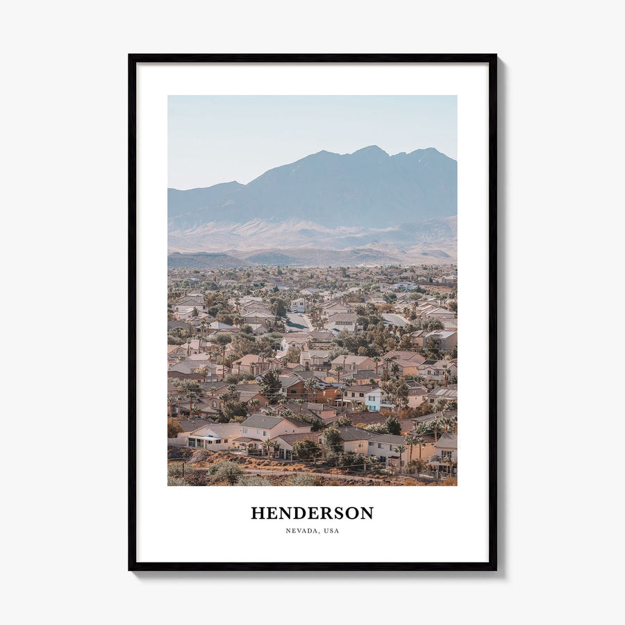 Henderson, Nevada Classic Poster, framed poster mockup