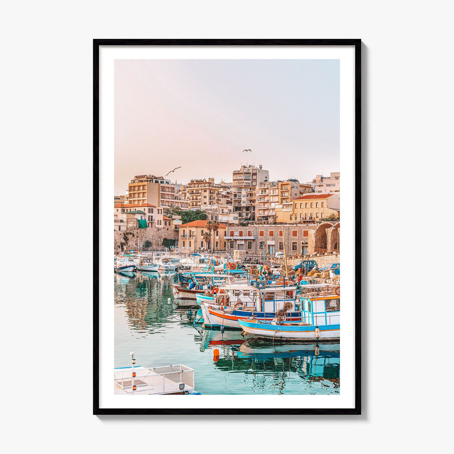 Heraklion Photo Poster, framed poster mockup, white border