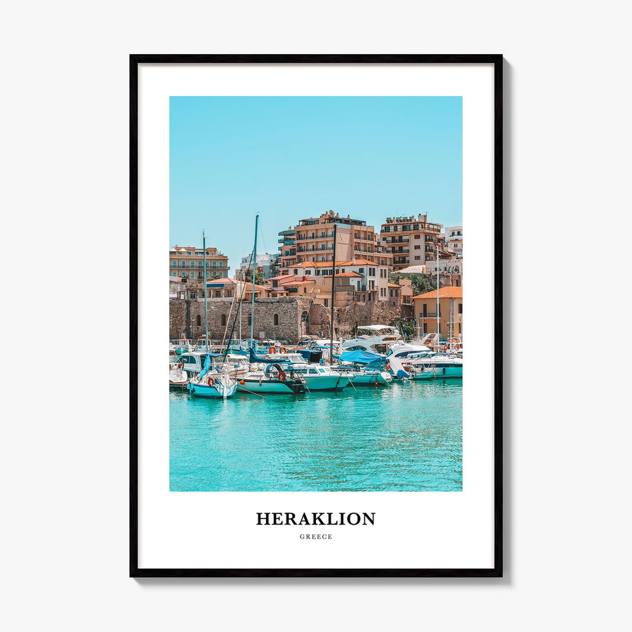 Heraklion Classic Poster, framed poster mockup