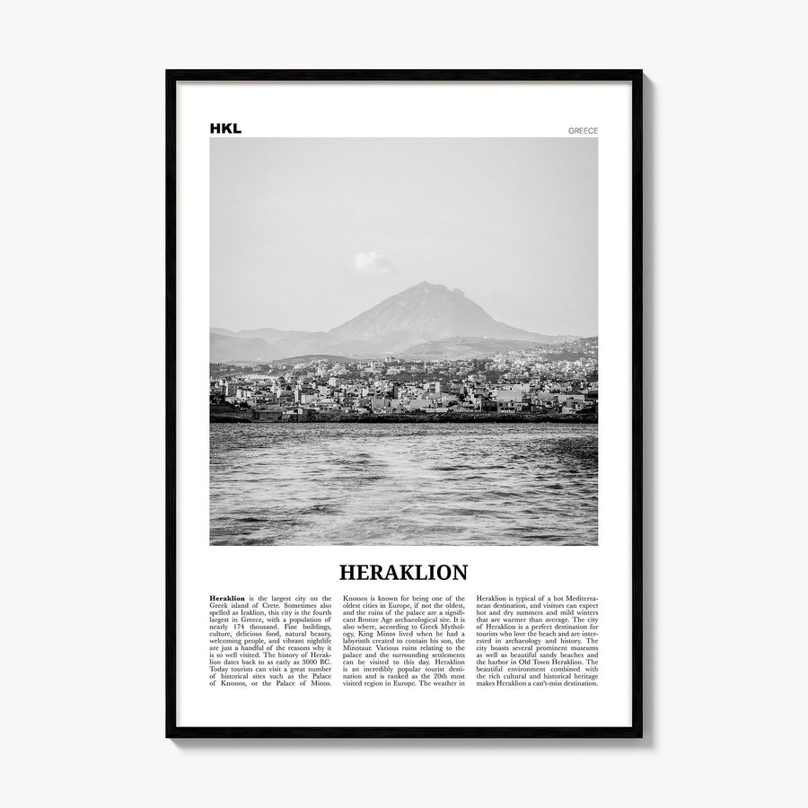 Heraklion Newspaper Poster, framed poster mockup