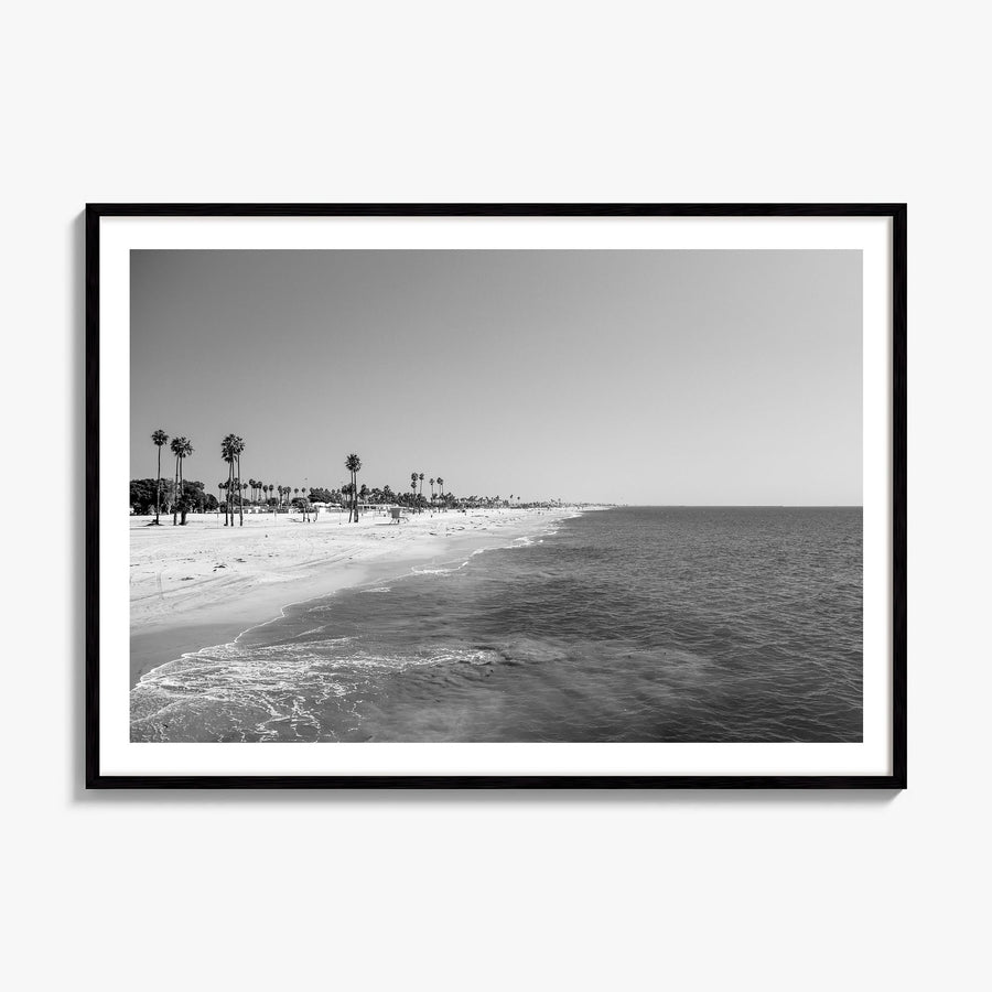 Hermosa Beach Photo Poster, framed poster mockup, white border