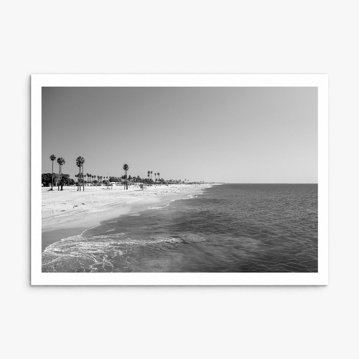 Hermosa Beach Photo Poster, print only (unframed), white border