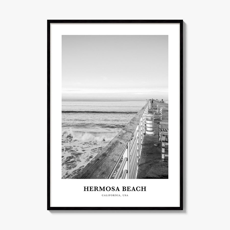 Hermosa Beach Classic No 2 Poster, framed poster mockup