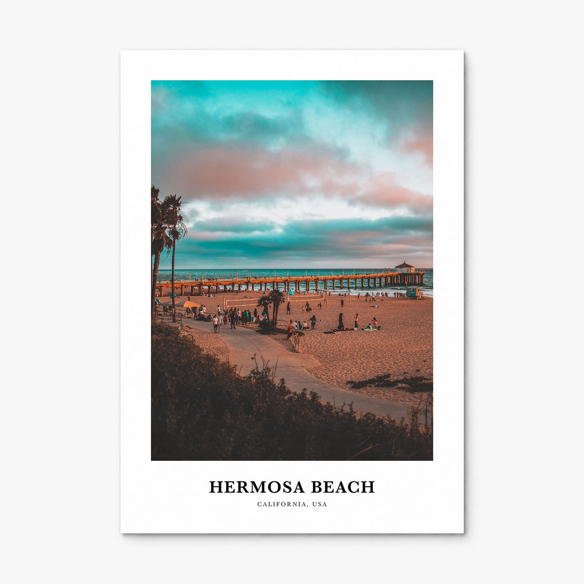 Hermosa Beach Classic Poster, print only (unframed)