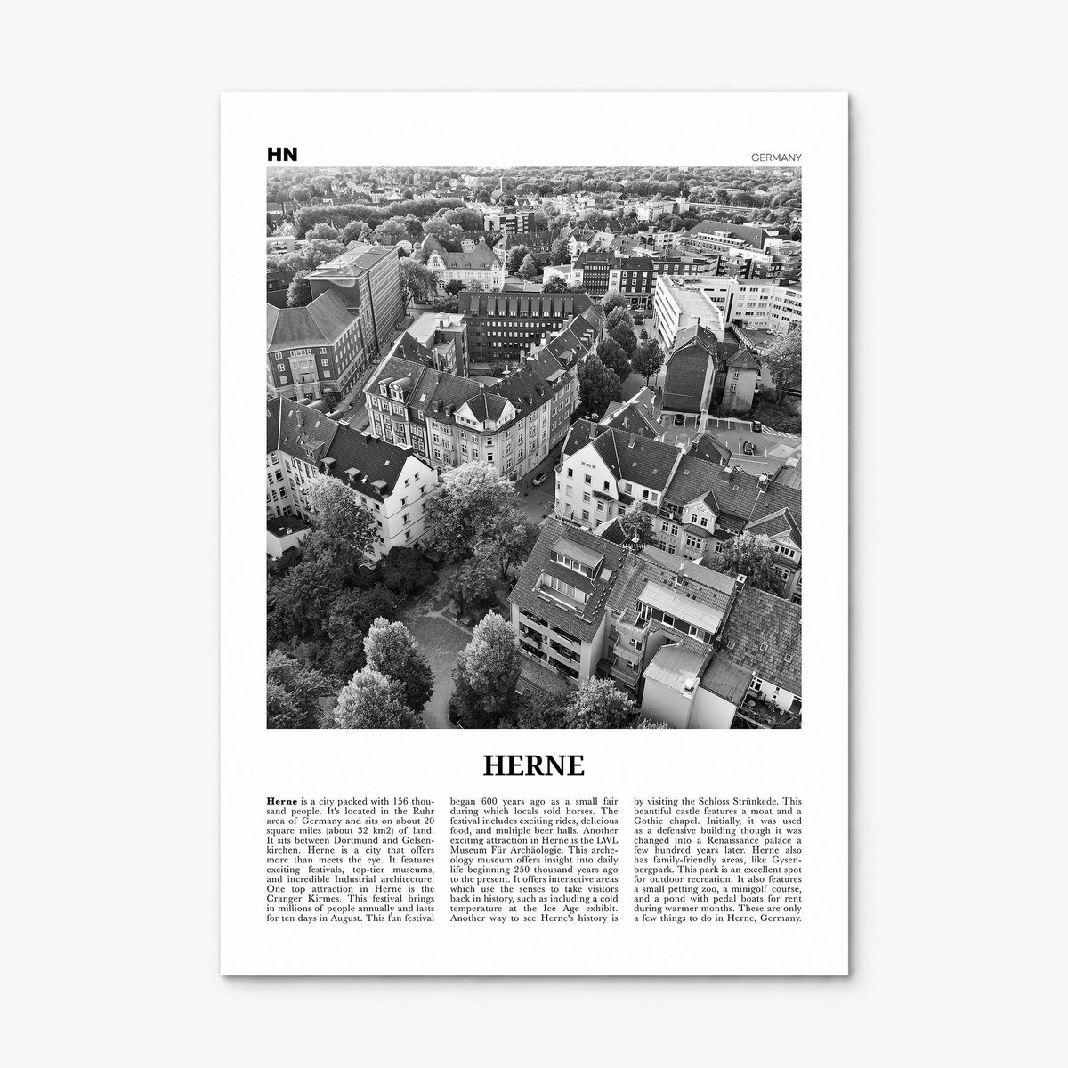Herne Newspaper Poster, print only (unframed)
