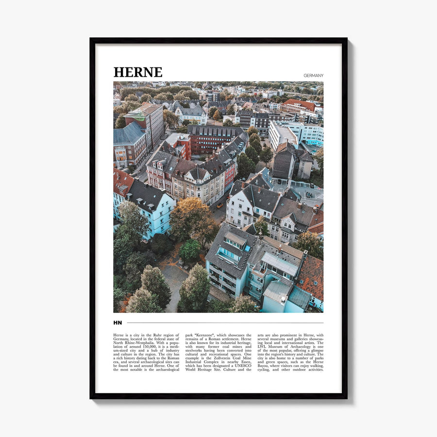 Herne Travel Poster, framed poster mockup