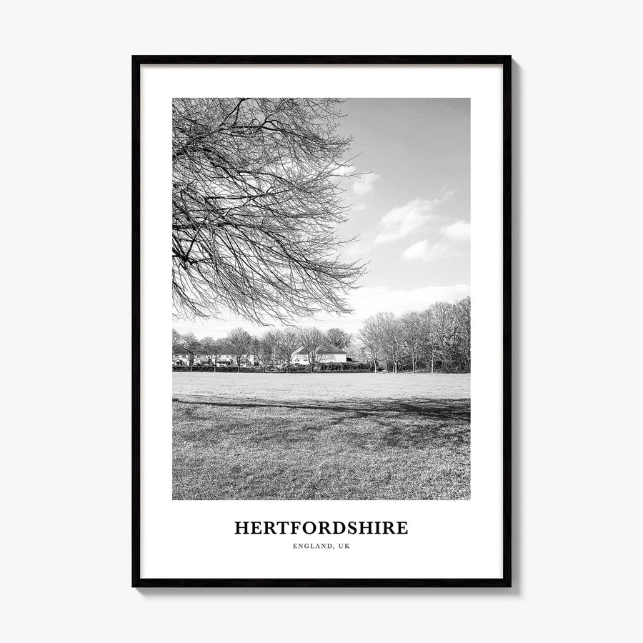 Hertfordshire Classic Poster, framed poster mockup