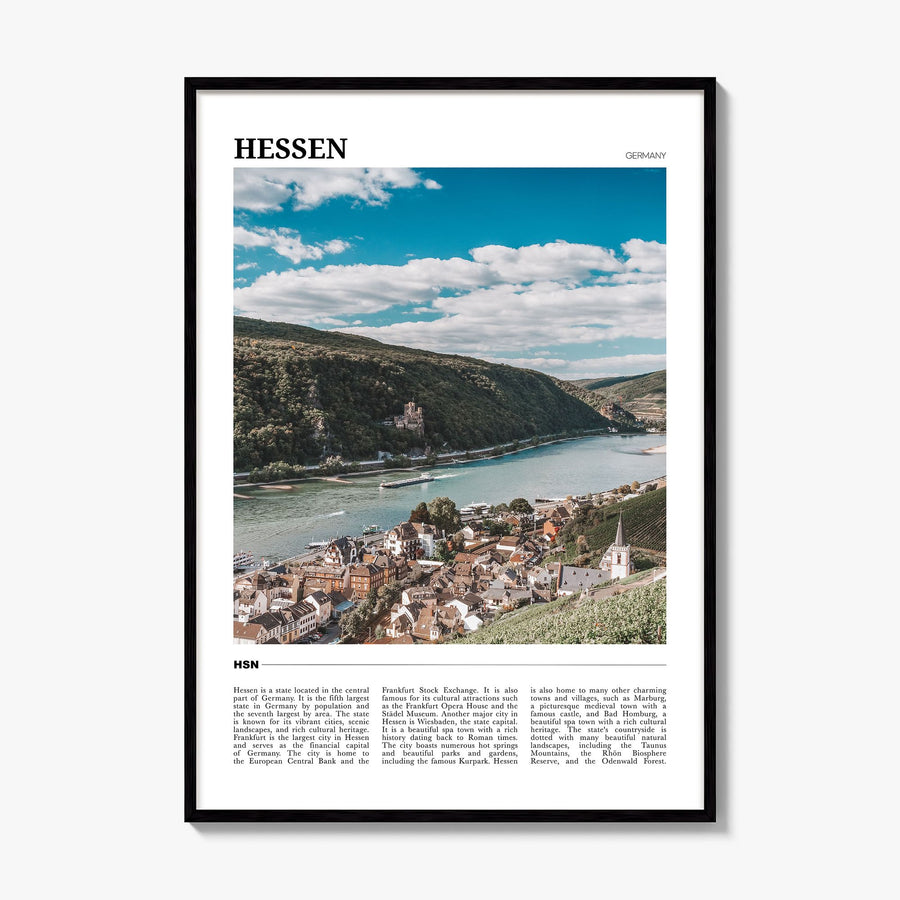 Hesse Travel Poster, framed poster mockup