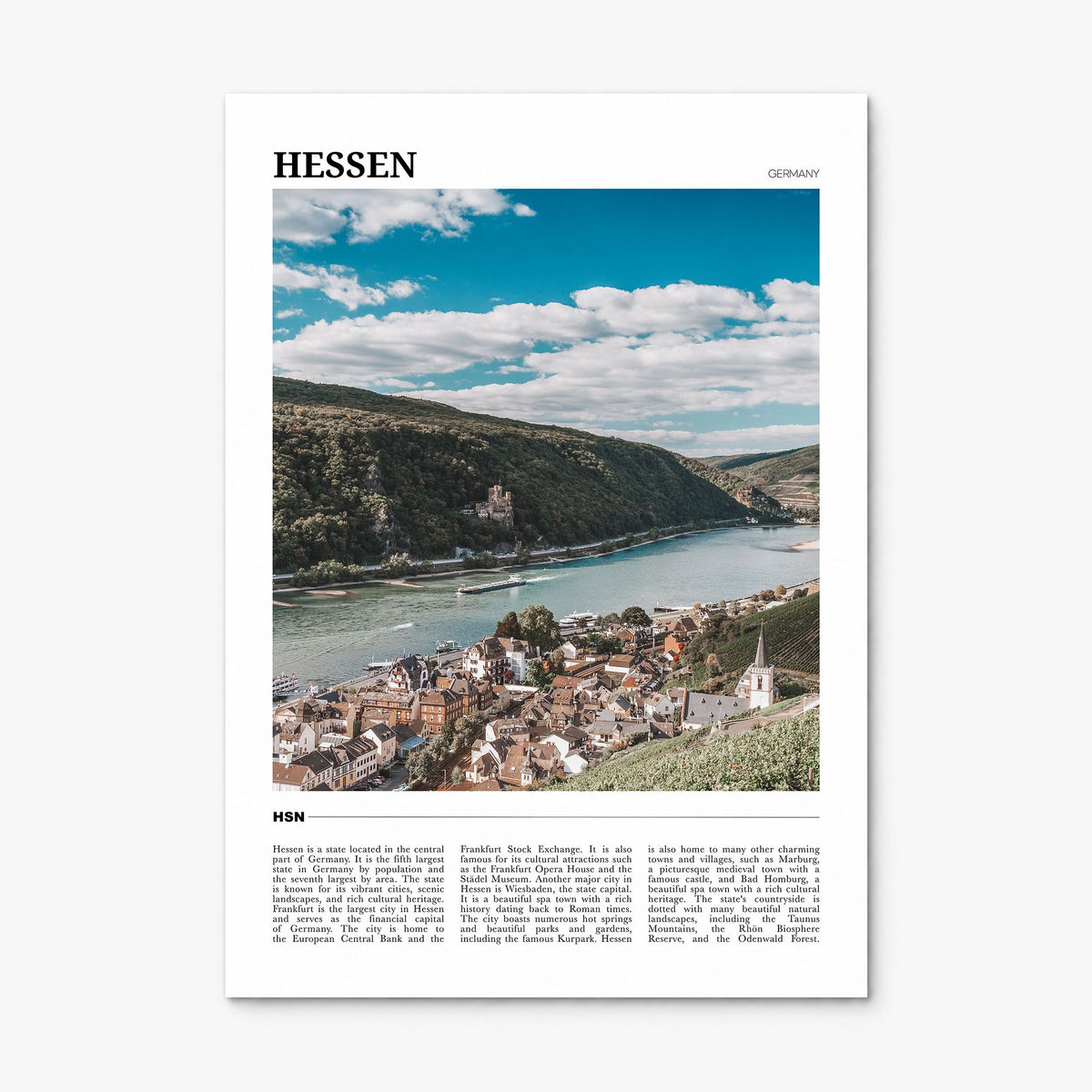Hesse Travel Poster, print only (unframed)