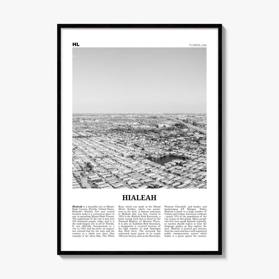 Hialeah Newspaper Poster, framed poster mockup