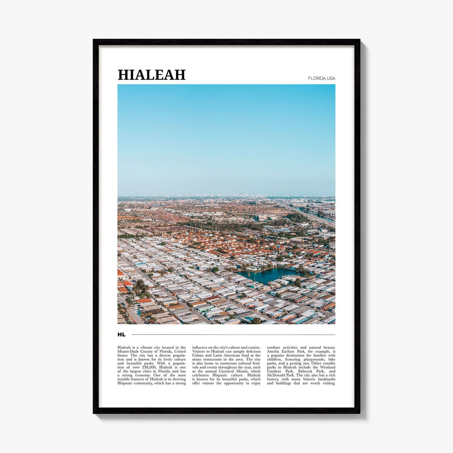 Hialeah Travel Poster, framed poster mockup