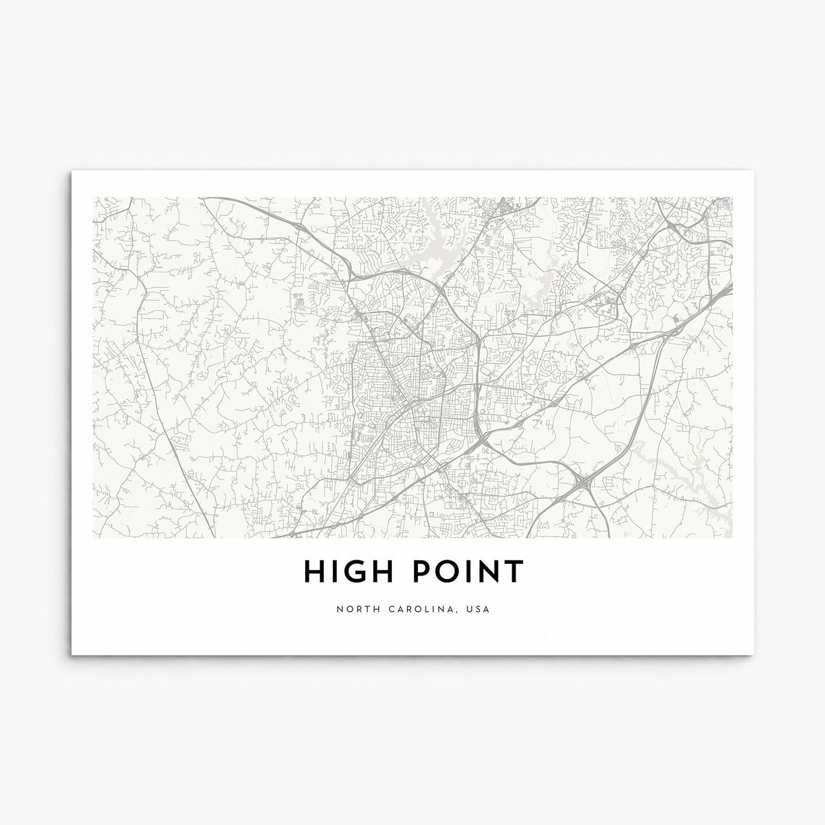 High Point Map Poster, print only (unframed)
