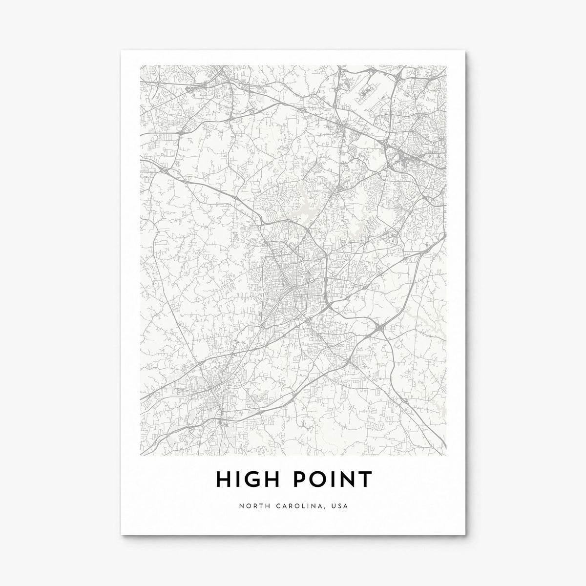 High Point Map Poster, print only (unframed)