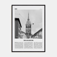 Hildesheim Poster Black Wood / 8x12 in Nbourhood Travel B&W Poster