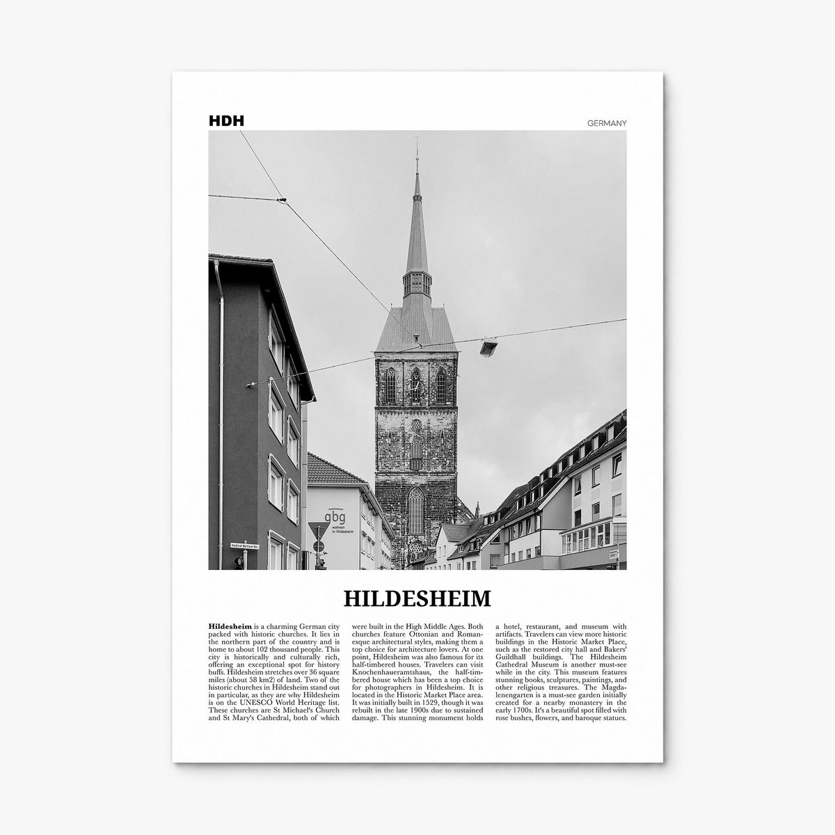 Hildesheim Newspaper Poster, print only (unframed)