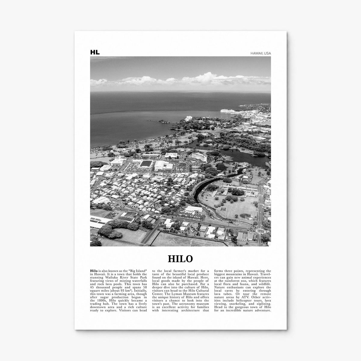 Hilo Newspaper Poster, print only (unframed)
