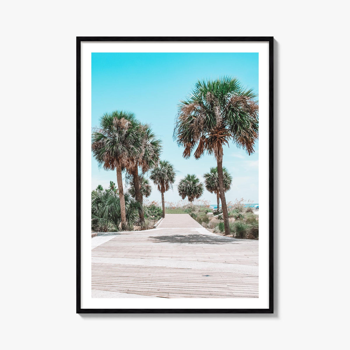 Hilton Head Island colorful photo poster of South Carolina, USA – vertical wall art, unframed print shown in interior mockup