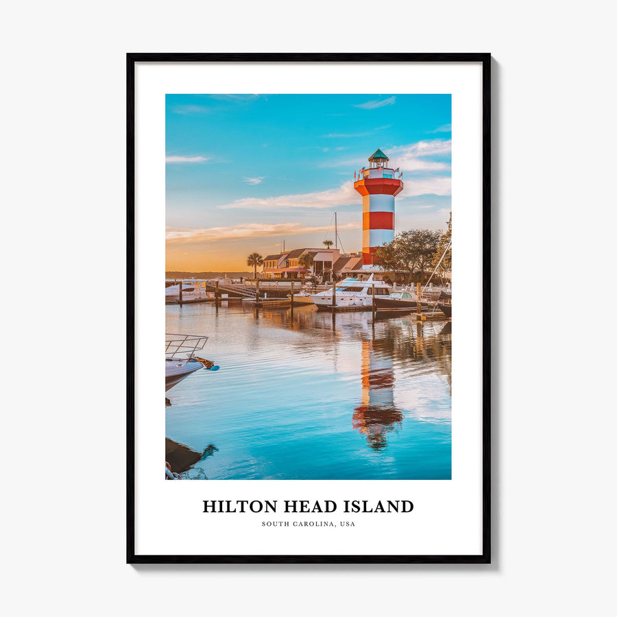 Hilton Head Island Classic Poster, framed poster mockup
