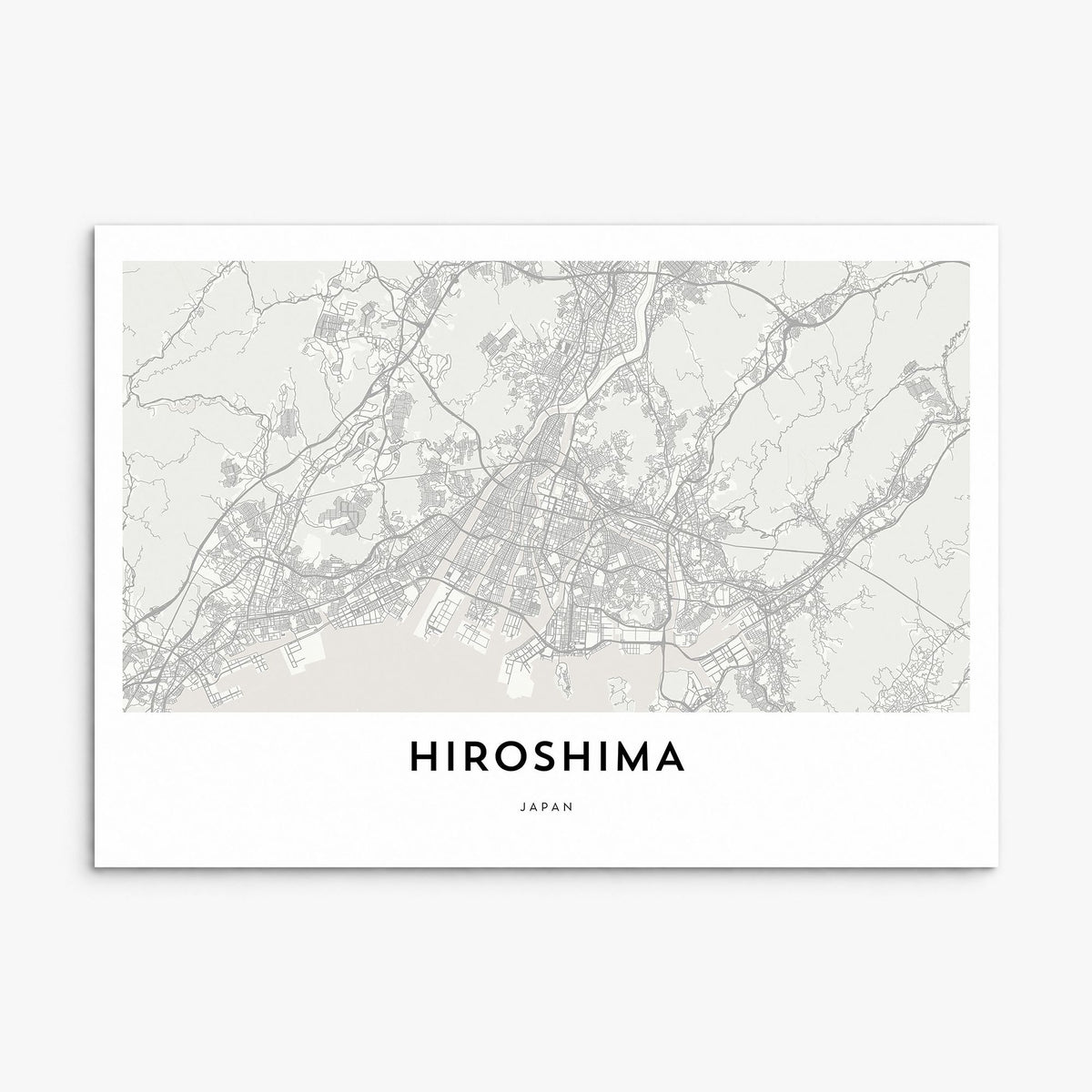 Hiroshima Map Poster, print only (unframed)