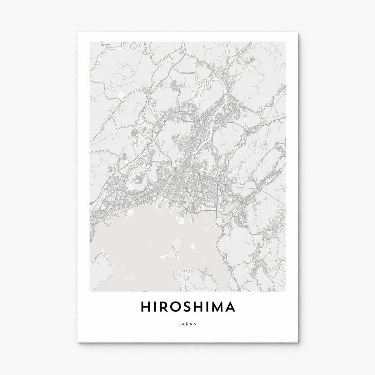 Hiroshima Map Poster, print only (unframed)