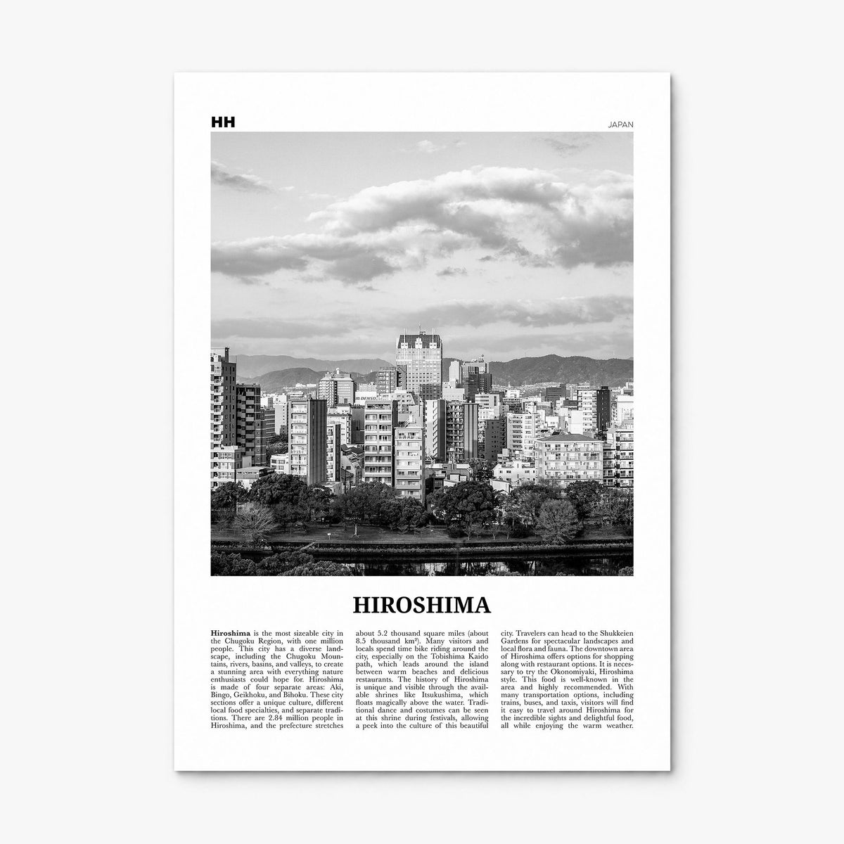Hiroshima Newspaper Poster, print only (unframed)