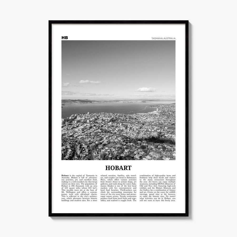 Hobart Newspaper Poster, framed poster mockup