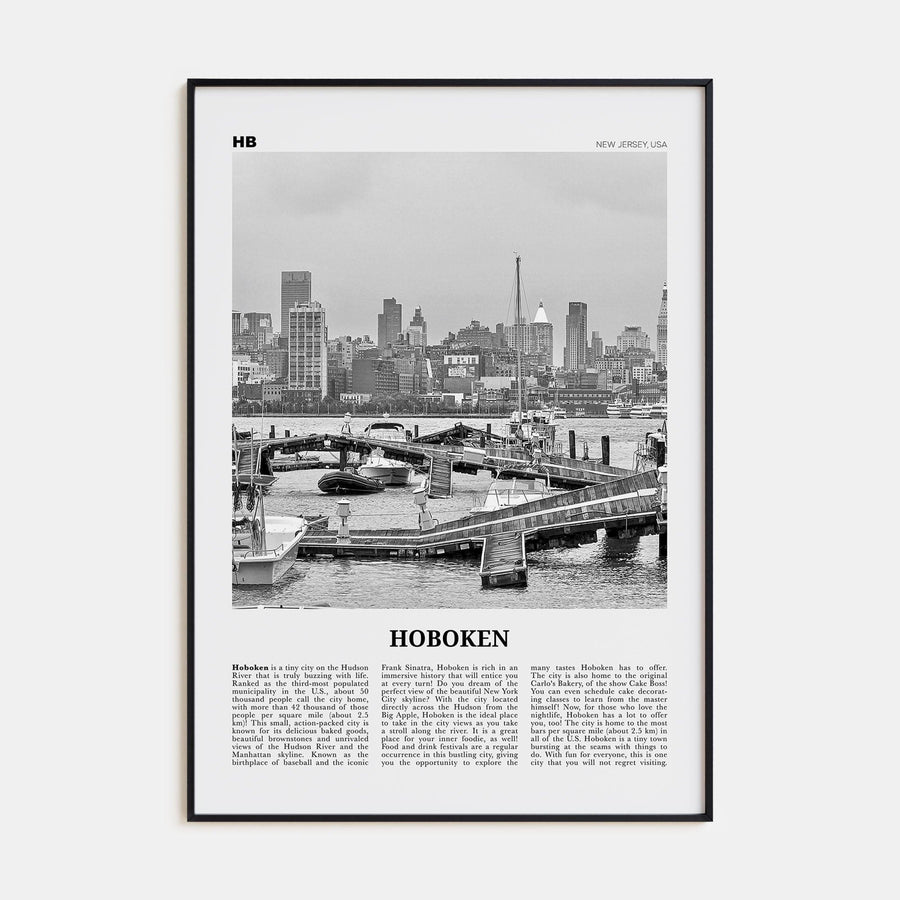 Hoboken No 1 Poster None / 8x12 in Nbourhood Travel B&W Poster