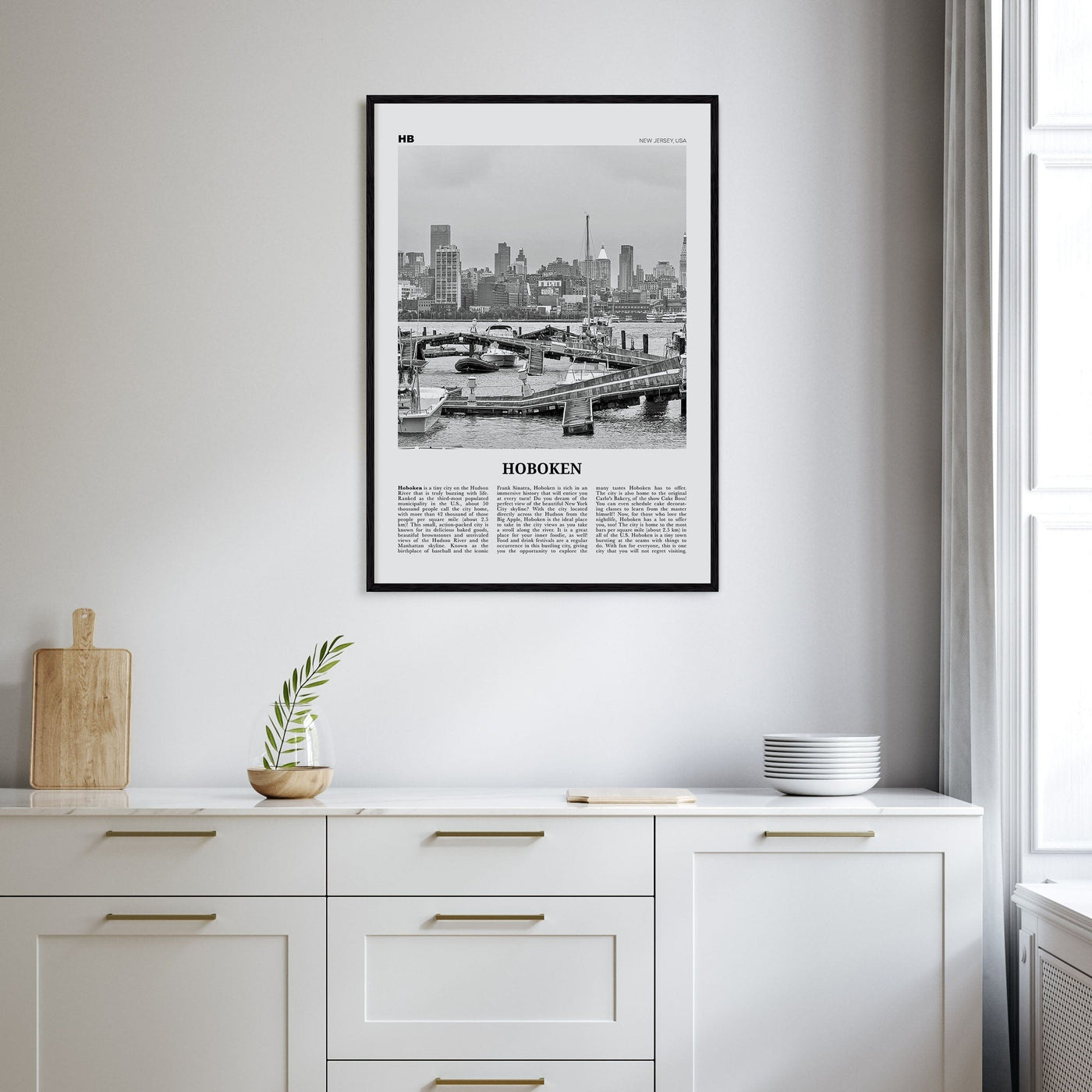 Hoboken No 1 Poster Nbourhood Travel B&W Poster