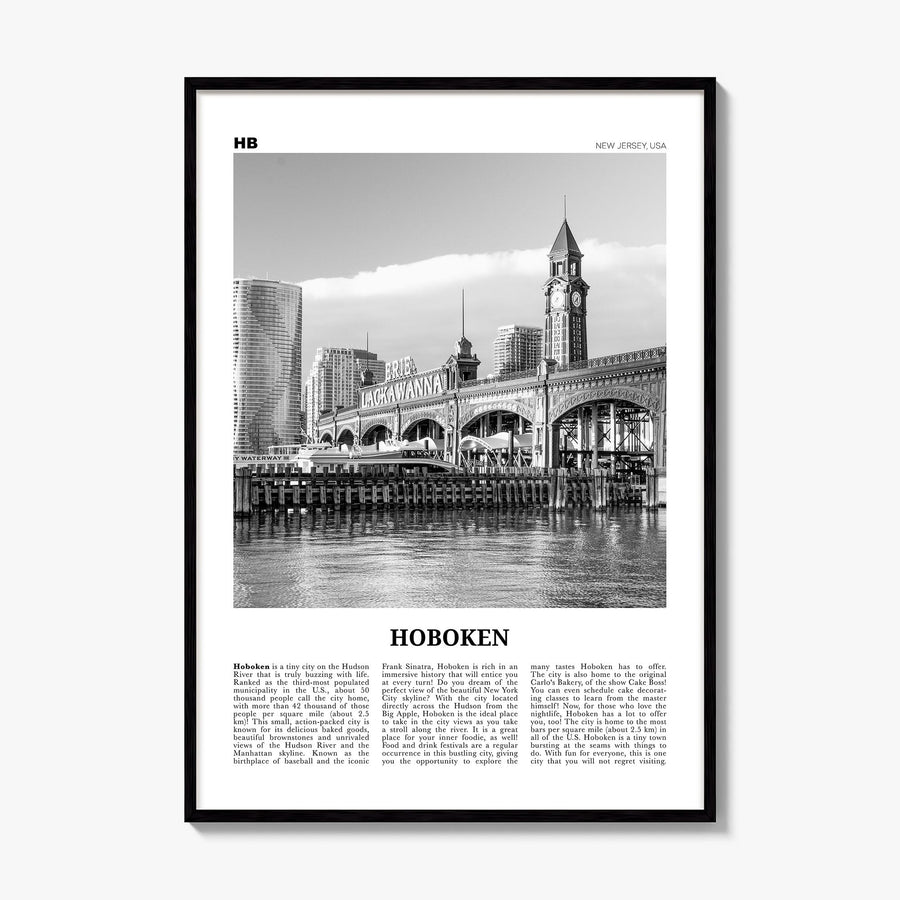 Hoboken Newspaper No 2 Poster, framed poster mockup