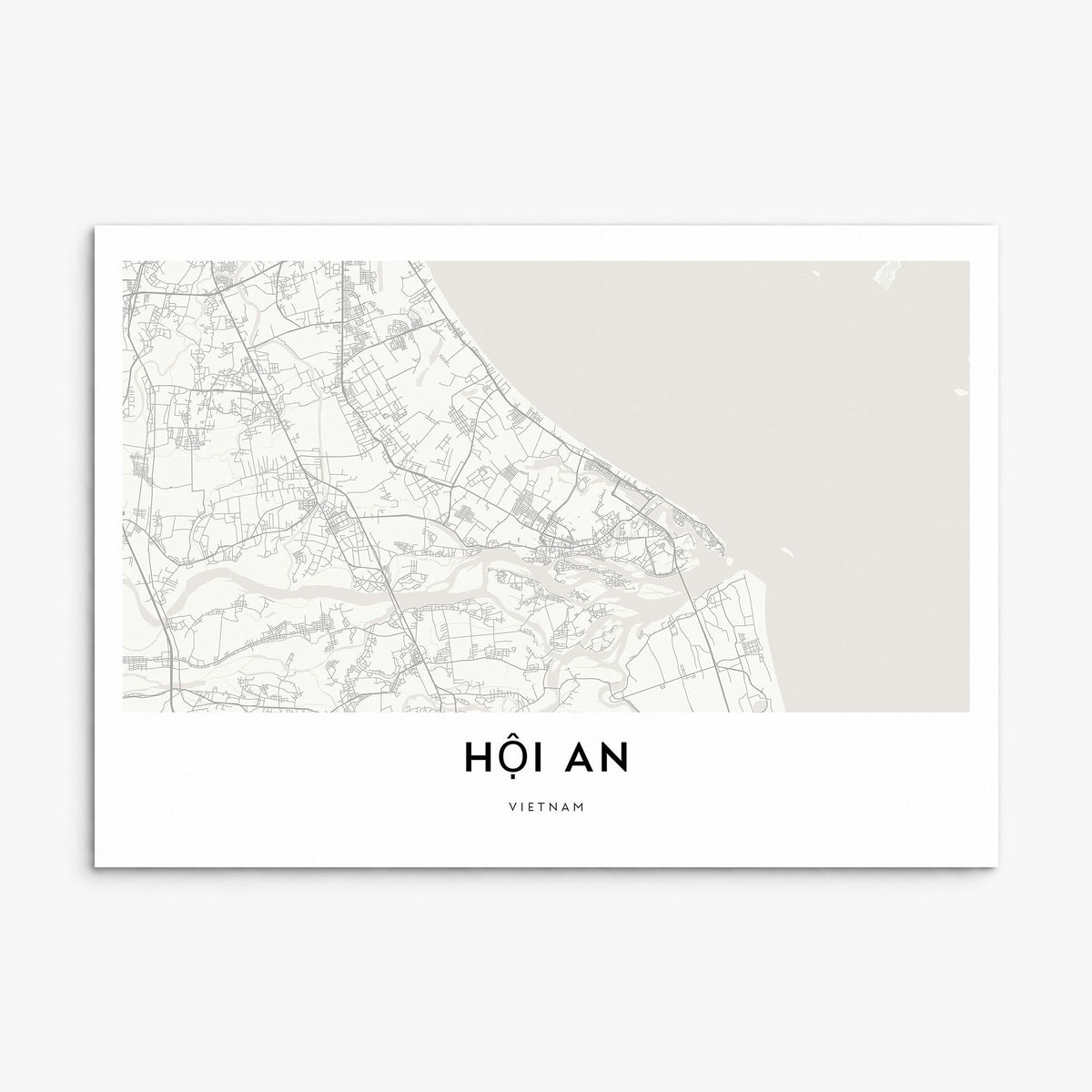 Hoi An Map Poster, print only (unframed)