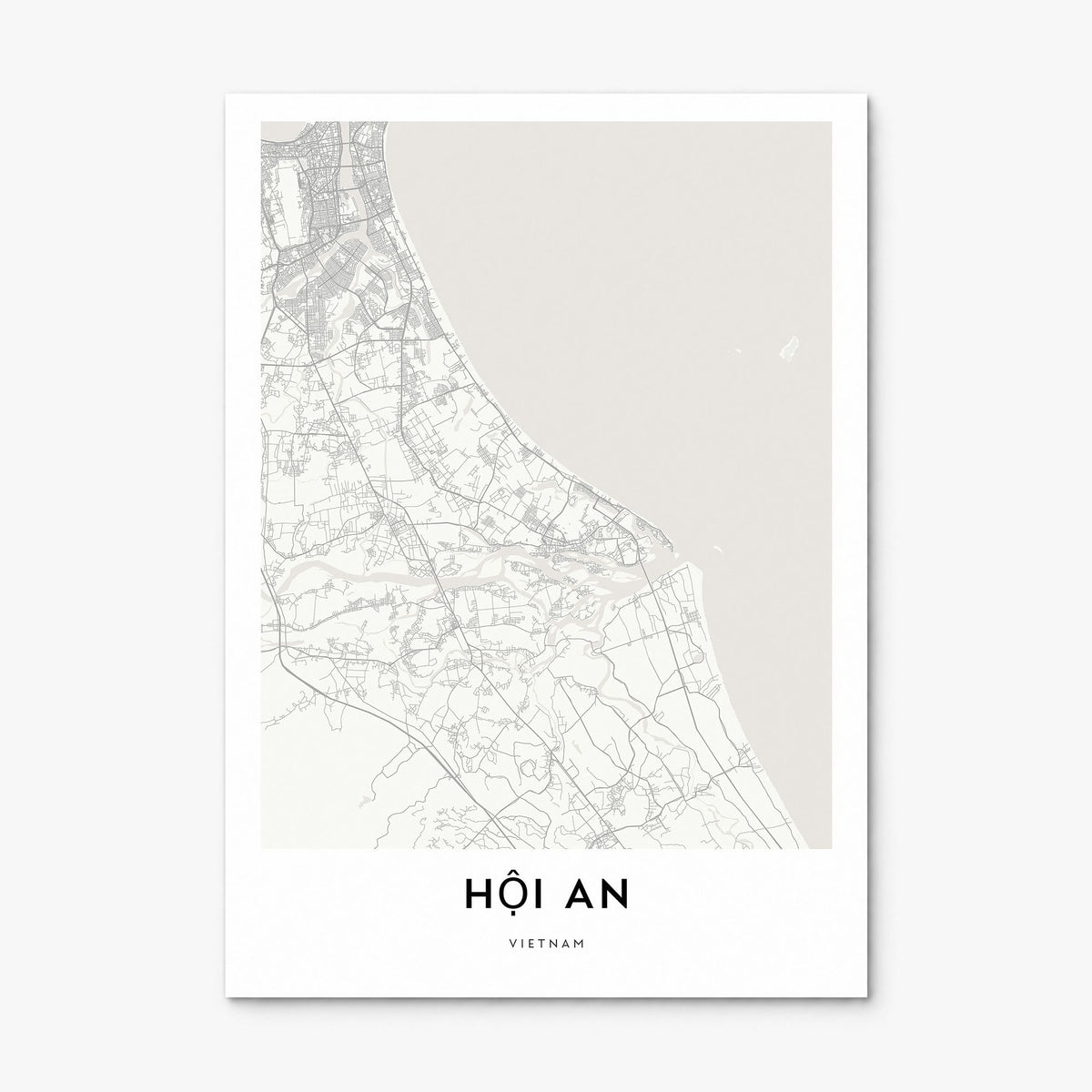 Hoi An Map Poster, print only (unframed)