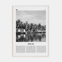 Hoi An Poster White Wood / 8x12 in Nbourhood Travel B&W Poster