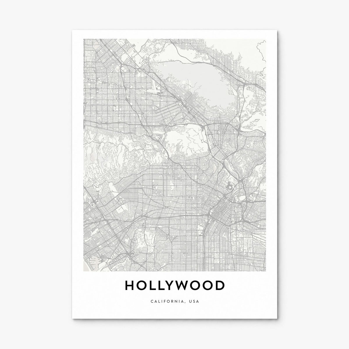 Hollywood Map Poster, print only (unframed)