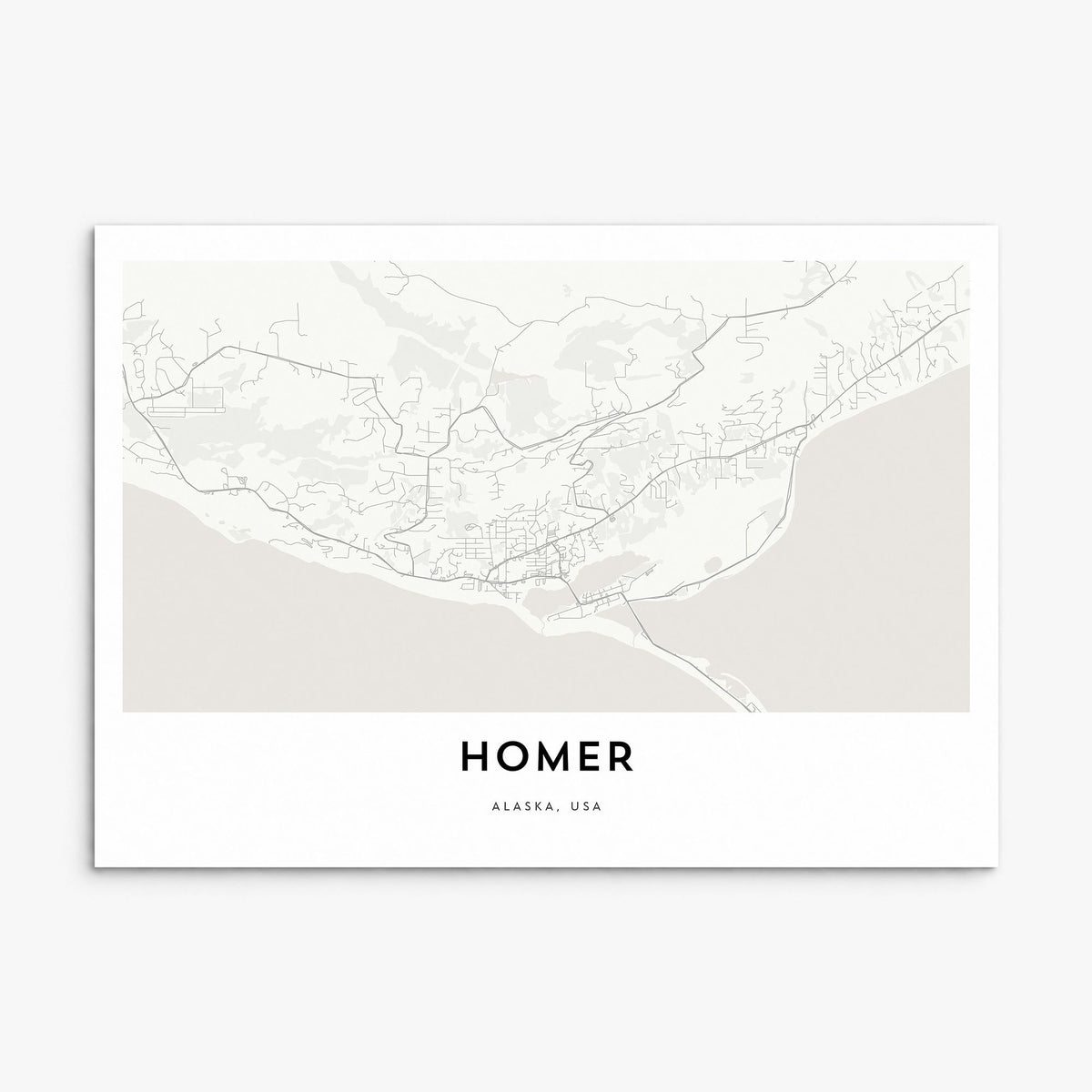 Homer Map Poster, print only (unframed)